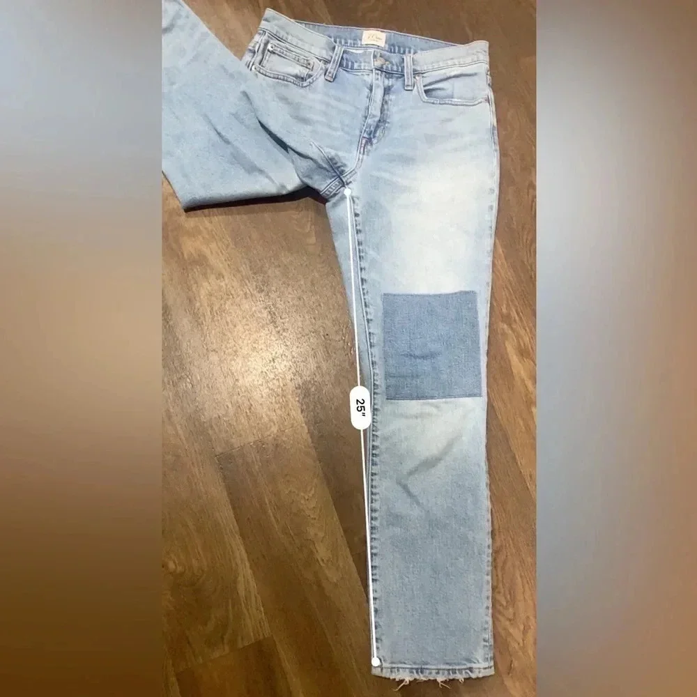 J. CREW Women's Size 25 Light Chester Wash Slim Relaxed Fit Boyfriend Jean